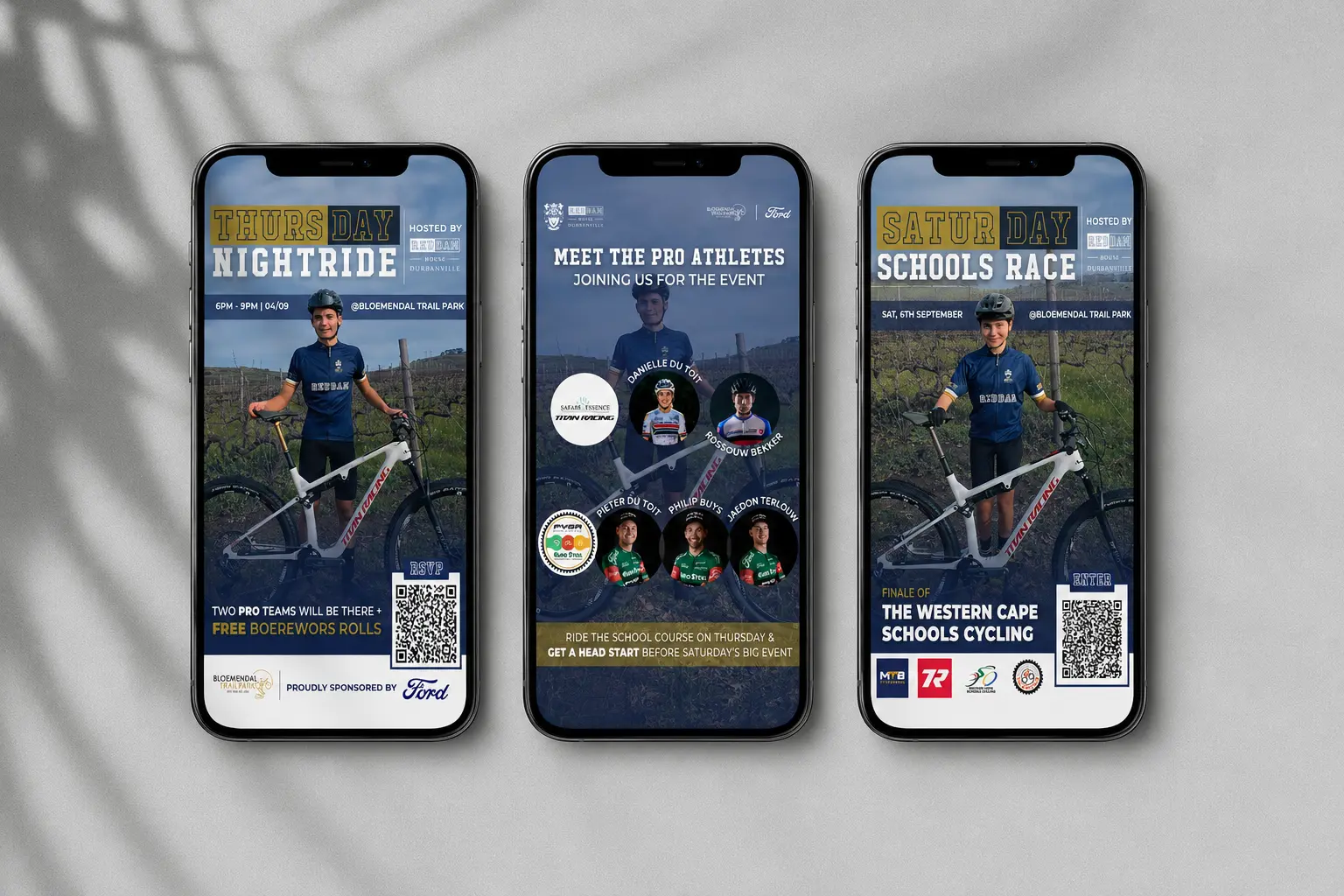 X Digital | Reddam House Durbanville | Project | Case Study | Graphic design services | Social Media Post | Cycling | Night Ride | Race | Cape Town | South Africa