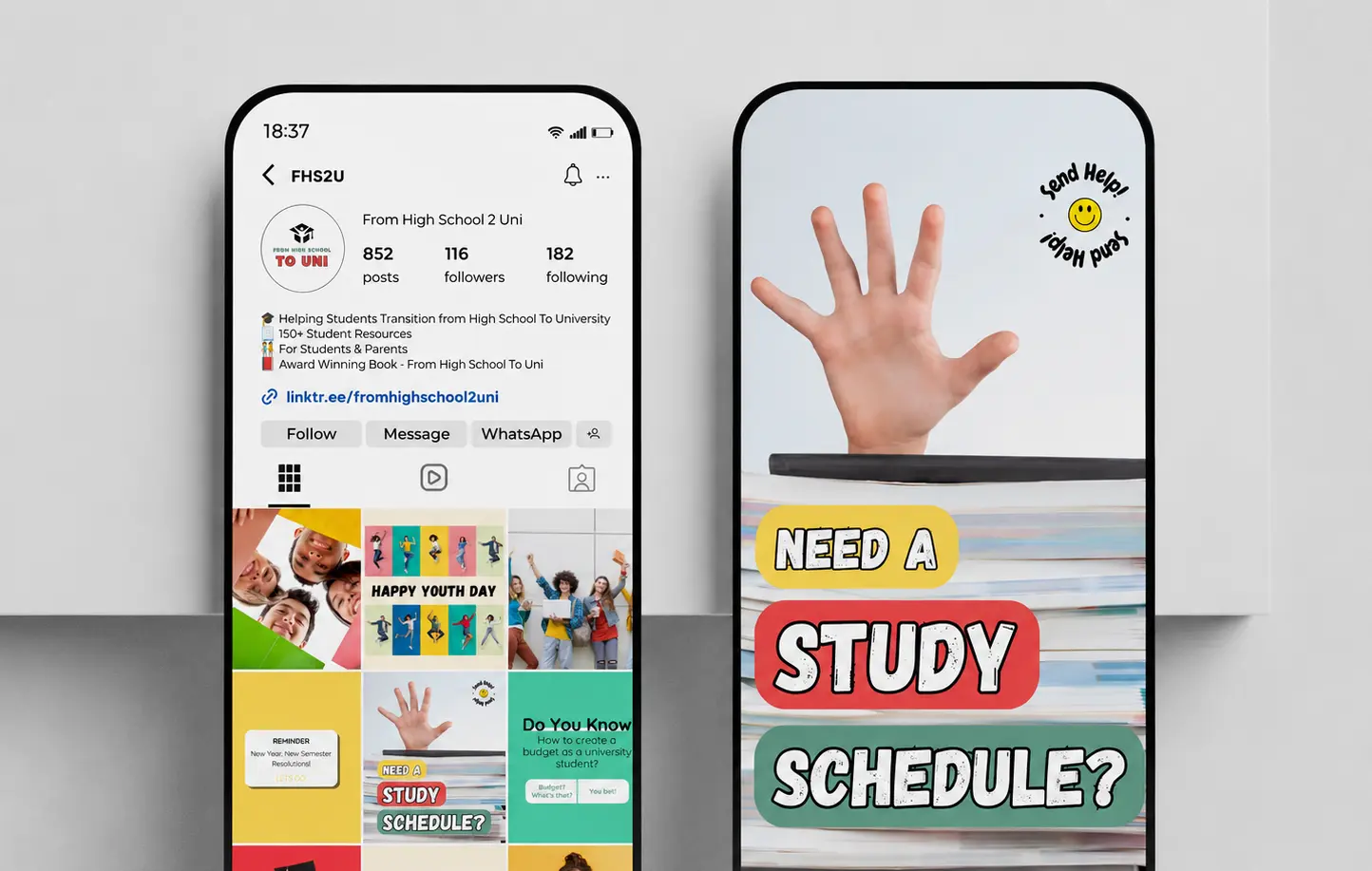 X Digital | Portfolio | Case Studies | Projects | From High School To Uni | Social Media Marketing | Social Media Mock Up | Marketing Agency | Digital Marketing Agency | Cape Town | South Africa