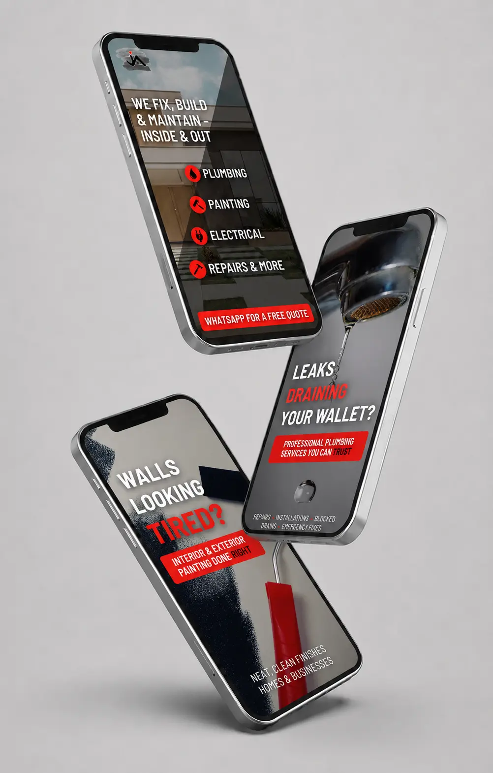 X Digital | Portfolio | Case Study | Projects | Clients | J.A Property Maintenance | Google Advertising | Mockup | Digital Marketing Agency | Cape Town, South Africa